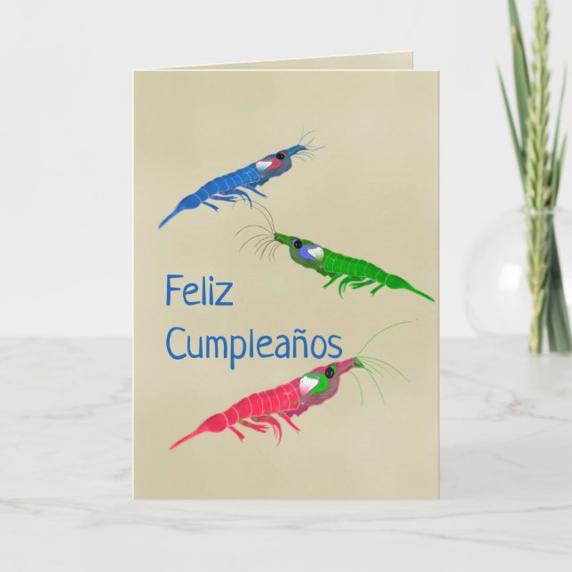 Colorful Spanish Happy Birthday Card (Front)
