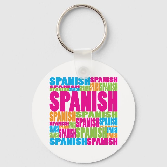 Colorful Spanish Keychain (Front)