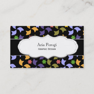 Colorful Spanish Pattern business cards