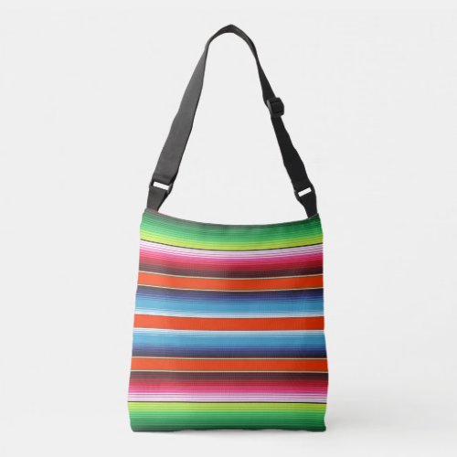 Colorful Spanish Serape Fiesta Mexican Blanket Crossbody Bag