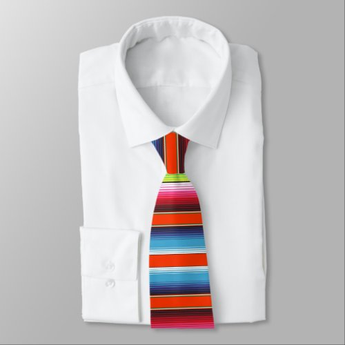 Colorful Spanish Serape Fiesta Mexican Blanket Neck Tie