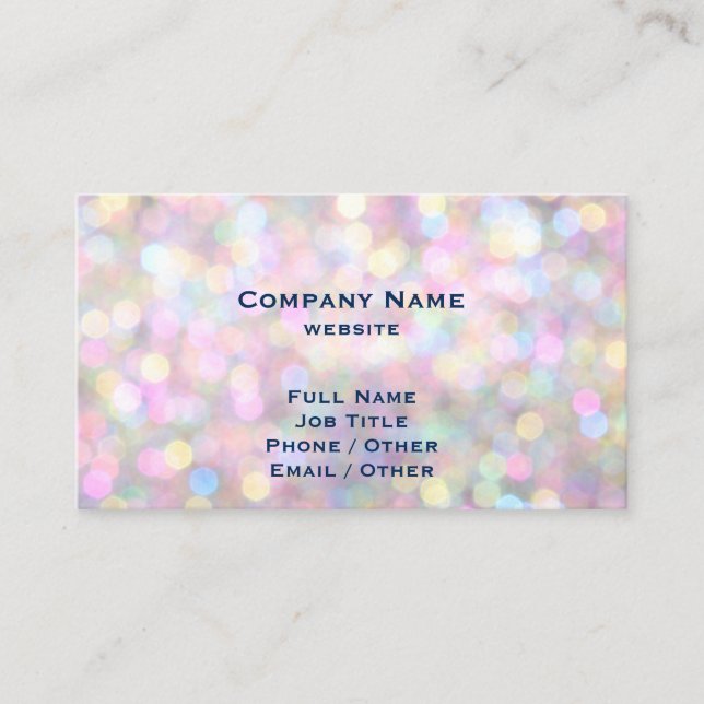 Colorful Sparkles Business Card (Front)