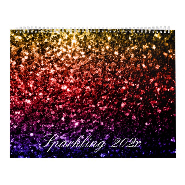 Colorful Sparkles Custom Printed Calendar 2025 (Cover)