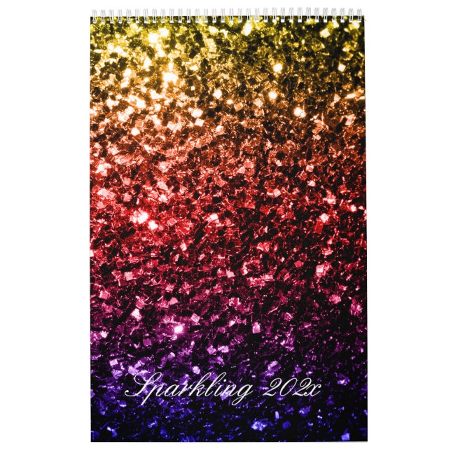 Colorful Sparkles Custom Printed Calendar 2025 (Cover)