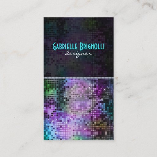 Customizable Colorful Sparkles &amp; Glitter Pattern 2 Business Cards