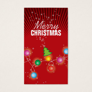 Colorful Sparkling Christmas Tree Lights Gift Tag
