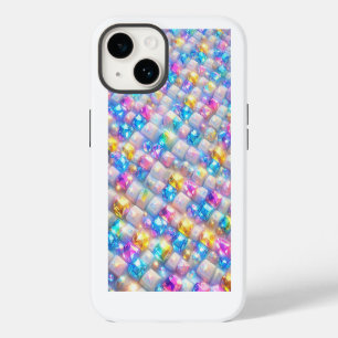 Colorful Sparkling Gemstone Mosaic Luxury Diamond iPhone 14 Case