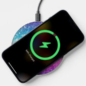 Colorful Sparkling Glitter Texture, Monogram Wireless Charger (Phone)
