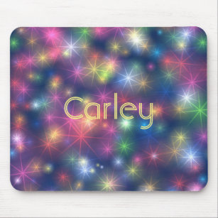 Colorful Sparkly Neon Lights Bokeh Personalised Mouse Pad