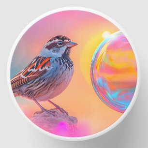 Colorful Sparrow and Rainbow Bubble  Mini Candle Favors