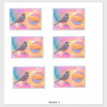 Colorful Sparrow and Rainbow Bubble