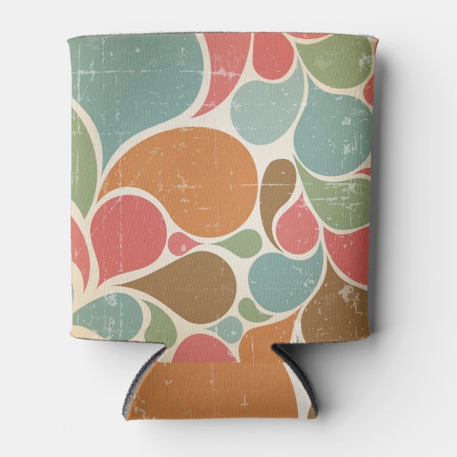Colorful Spatters: Abstract Retro Pattern. Can Cooler (Front)
