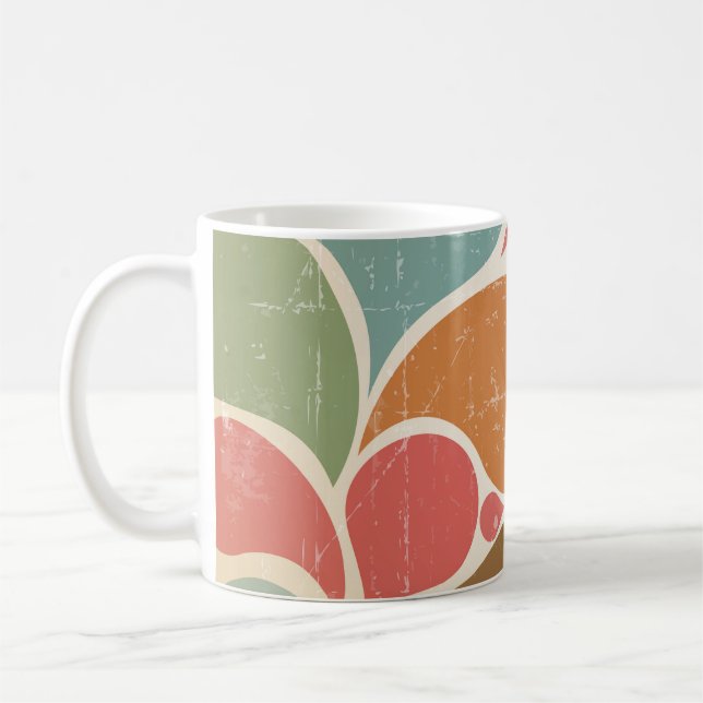 Colorful Spatters: Abstract Retro Pattern. Coffee Mug (Left)