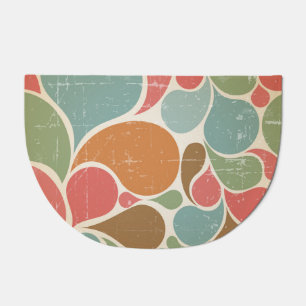 Colorful Spatters: Abstract Retro Pattern. Doormat