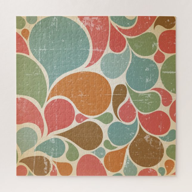 Colorful Spatters: Abstract Retro Pattern. Jigsaw Puzzle (Vertical)