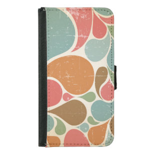 Colorful Spatters: Abstract Retro Pattern. Samsung Galaxy S5 Wallet Case
