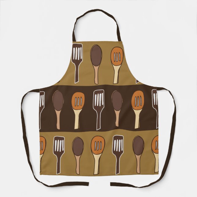 Colorful Spatula Kitchen Cooking Utensils Apron (Front)