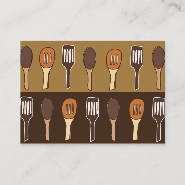 Colorful Spatula Kitchen Restaurant Catering Business Card (Front)