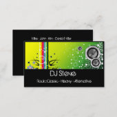Colorful Speakers Band DJ Music Business Cards (Front/Back)