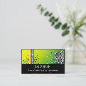 Colorful Speakers Band DJ Music Business Cards (Standing Front)
