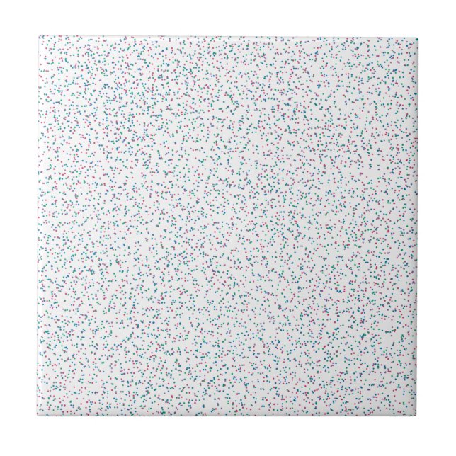 Colorful Speckled Spring Dots  Ceramic Tile (Front)