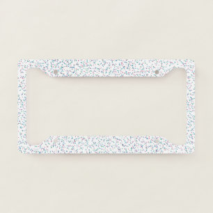 Colorful Speckled Spring Dots  License Plate Frame