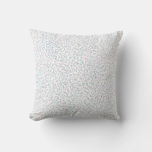 Colorful Speckled Spring Dots  Throw Pillow (Front)