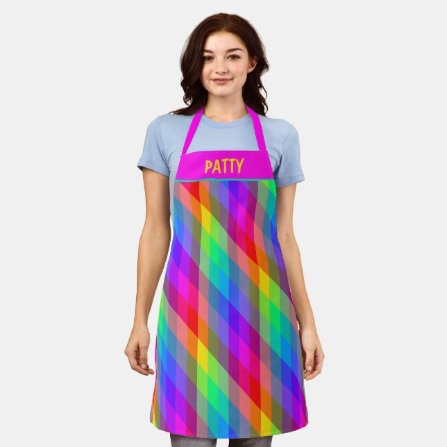 Colorful Spectral Prisms Custom Apron (Worn)
