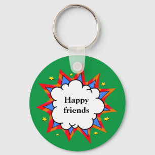 colorful speech bubble keychain