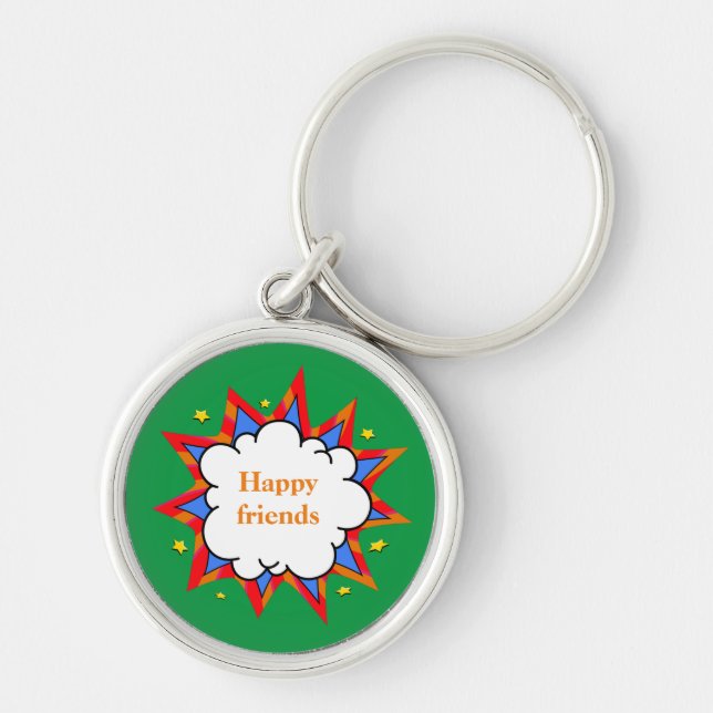 colorful speech bubble keychain (Front)