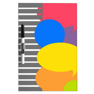 Colorful speech bubble list dry erase board