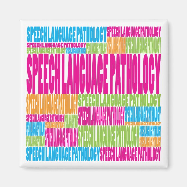 Colorful Speech Language Pathology Magnet (Front)