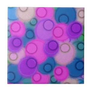 Colorful Sphere Abstract Painting Ceramic Tile