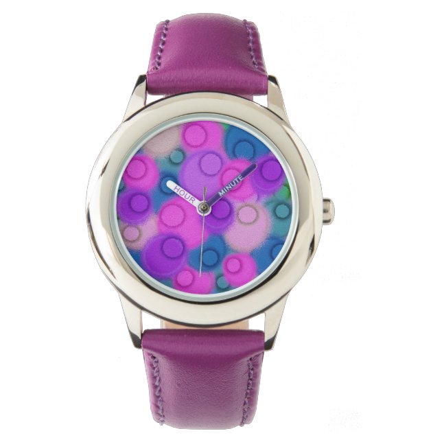 Colorful Sphere Abstract Painting Watch (Front)