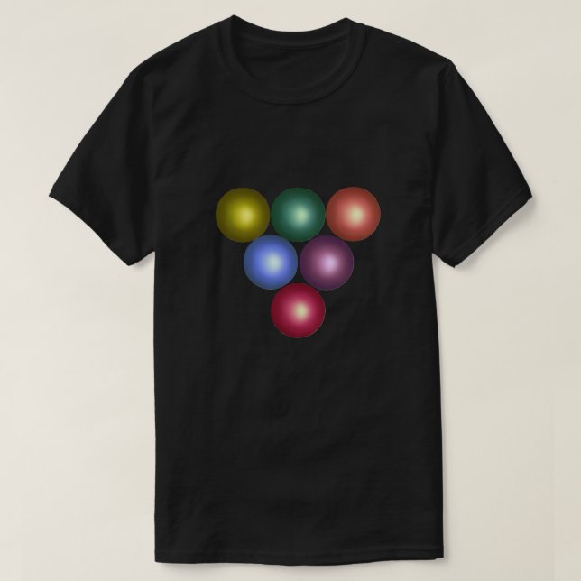 Colorful spheres forming triangle T-Shirt (Design Front)
