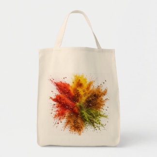 Colorful Spice Powder Explosion Burst Tote Bag