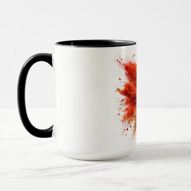 Colorful Spice Powder Explosion Burst White  Mug (Left)