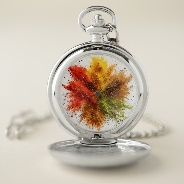 Colorful Spice Powder Explosion  Pocket Watch (Inside)