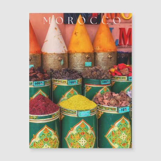 Colorful Spices Of Marrakech Magnetic Card (Front)