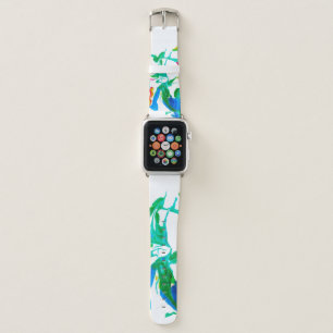 Colorful spider webs apple watch band