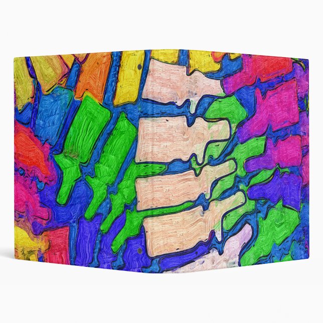 Colorful Spine Art Avery Binder (Background)