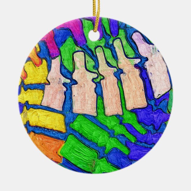 Colorful Spine Art Ornament (Front)