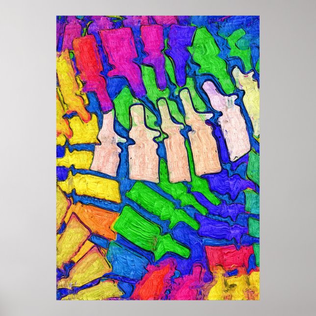 Colorful Spine Art Poster (Front)