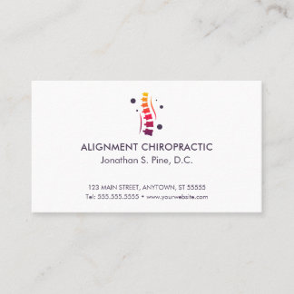 Colorful Spine Logo Chiropractic Appointment Cards