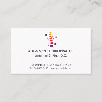 Colorful Spine Logo Chiropractic Appointment Cards by chiropracticbydesign at Zazzle