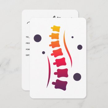 Colorful Spine Logo Chiropractic Gift Certificate by chiropracticbydesign at Zazzle