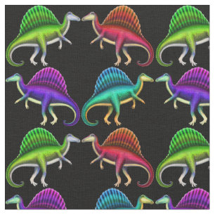 Colorful Spinosaurus Dinosaurs Paleo Fabric