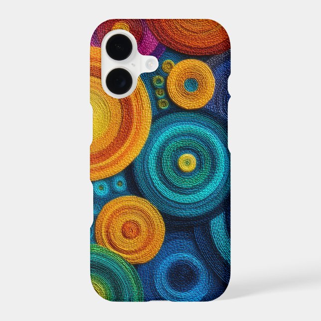 Colorful Spiral Abstract Pattern Geometric Swirl iPhone Case (Back)