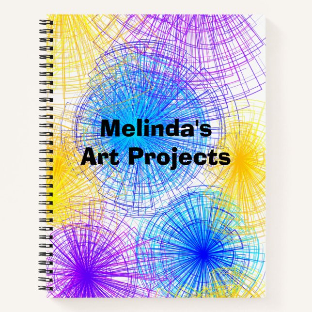 Colorful Spiral Circles Notebooks (Front)