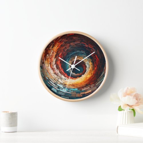 Colorful  spiral clock